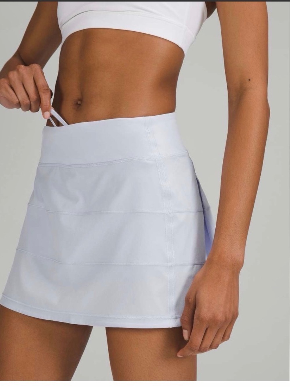 Lululemon Pace Rival Mid-Rise Skirt Long Pastel Blue Size 20 - Picture 10 of 12
